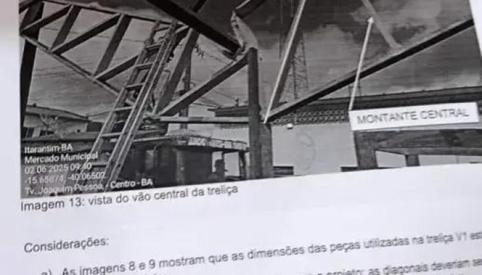 Laudo técnico aponta falhas graves na obra do Mercado Municipal
