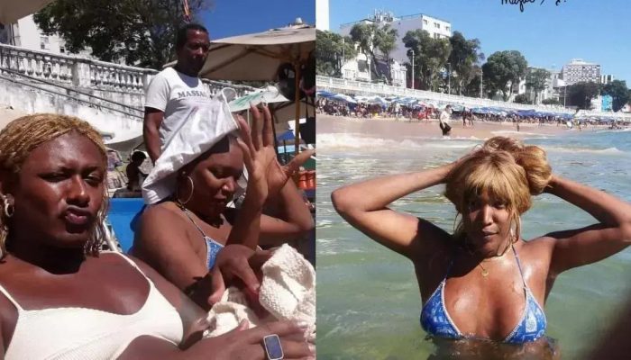 Liniker curte praia em Salvador com Majur no Porto da Barra; veja fotos