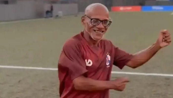 Massagista do Galícia comemora goleada com dança e som dos Bee Gees