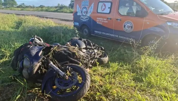 Motociclista morre após acidente na BR-324 entre Riachão e Nova Fátima