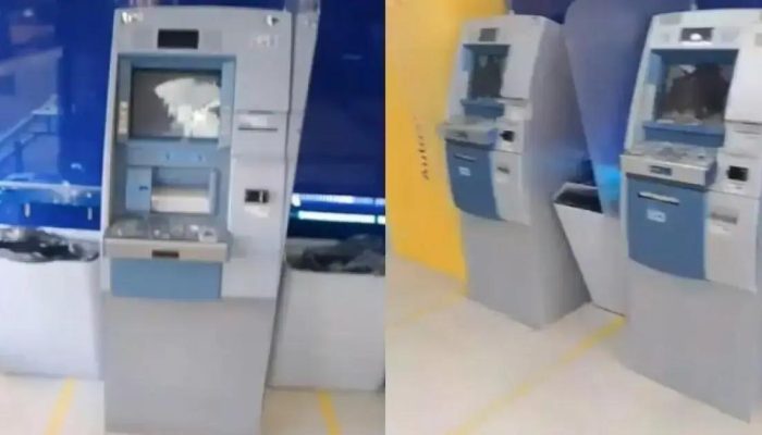 Mulher apedreja caixas eletrônicos em agência do Banco do Brasil em Vera Cruz