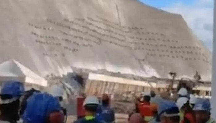 Obra de contenção cede em centro do Mercado Livre em Simões Filho