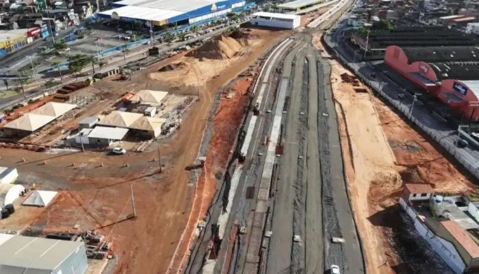Obras do VLT de Salvador apresentam déficit de 7,5% no lote 3