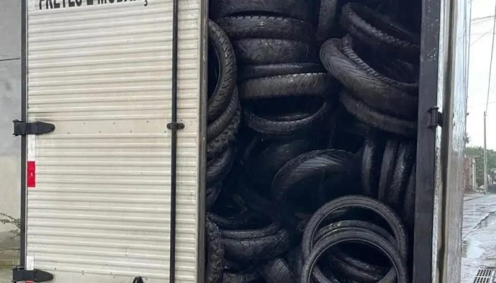 Polícia recupera 431 pneus e veículo roubado em Feira de Santana