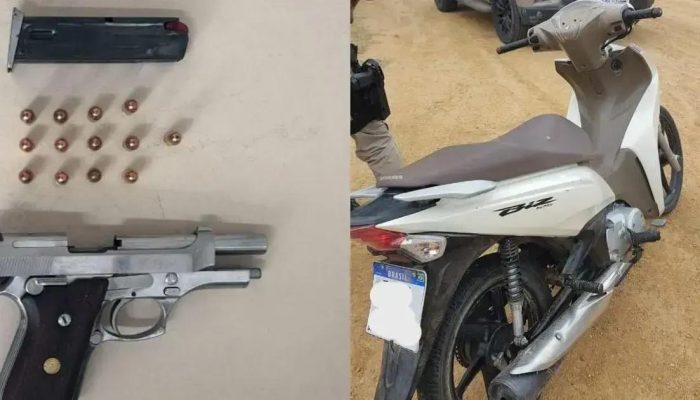 Policiais apreendem arma e recuperam moto roubada em operações em Jequié