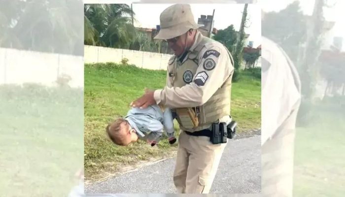 Policial salva bebê engasgado com manobra de Heimlich em Vera Cruz