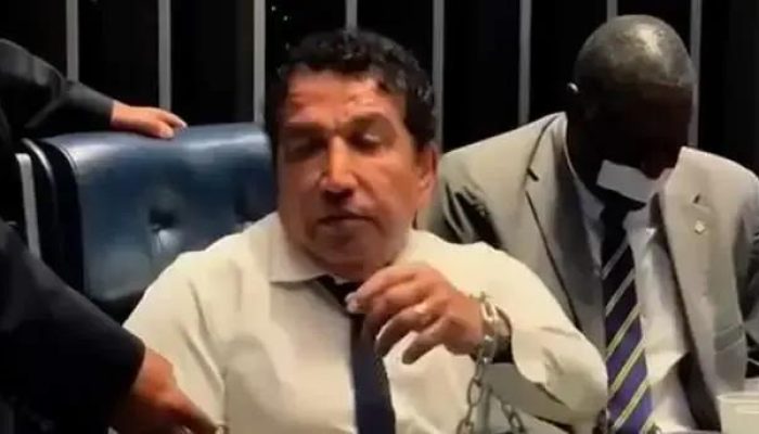 Protesto de senadores da oposição no Senado em defesa de pautas urgentes