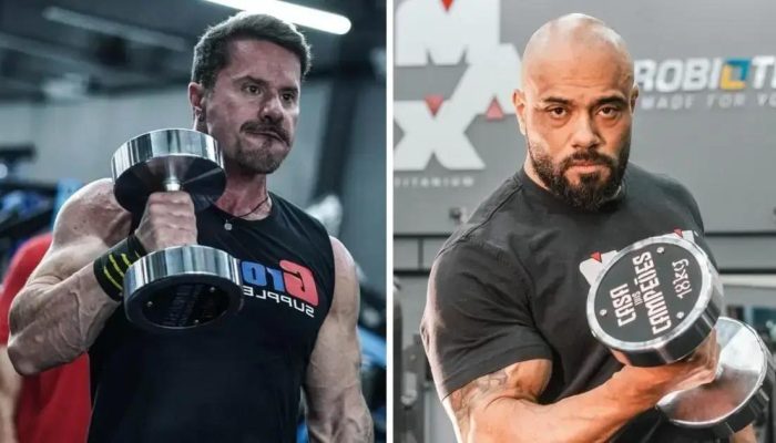 Renato Cariani e Júlio Balestrin no maior evento de musculação da Bahia