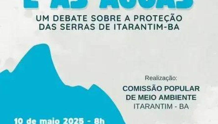 Seminário discute proteção das serras e águas em Itarantim