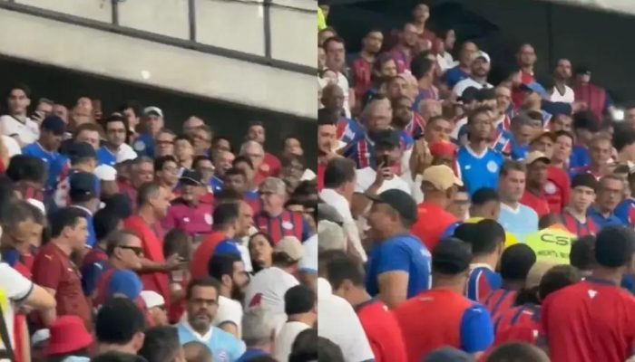 Torcedores do Flamengo são expulsos da torcida do Bahia na Fonte Nova