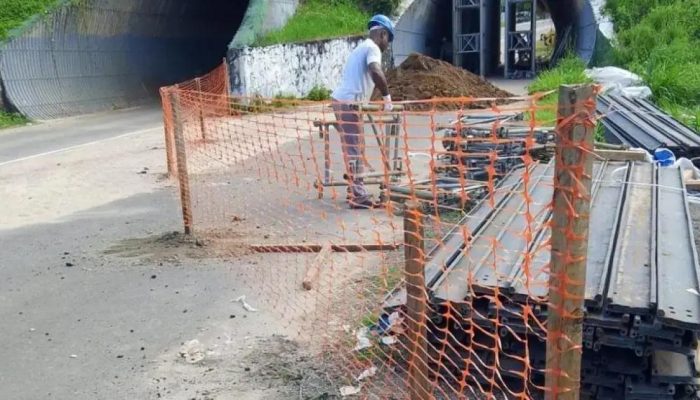 Tráfego na BA-882 é interditado para restauração de túnel em Vera Cruz