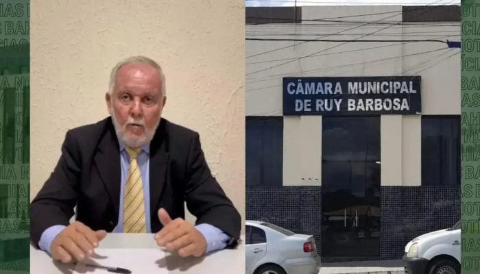 Vereador Ney Dias renuncia à presidência em Ruy Barbosa após polêmicas