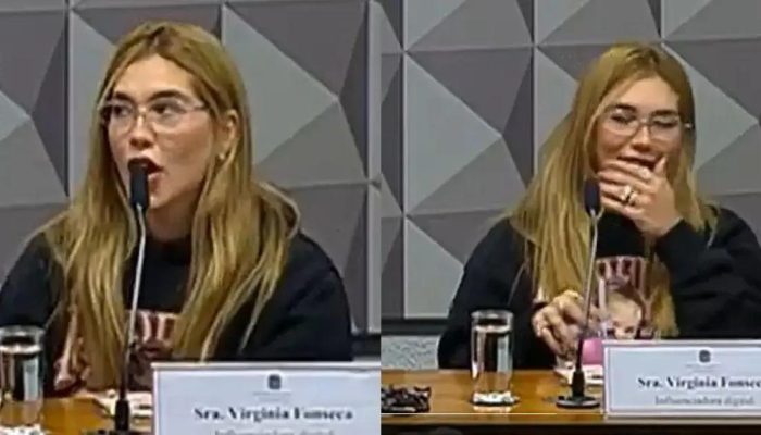 Virgínia Fonseca viraliza ao confundir microfone com canudo na CPI